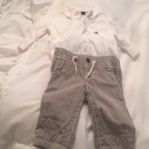 Pen-striped baby gap outfit